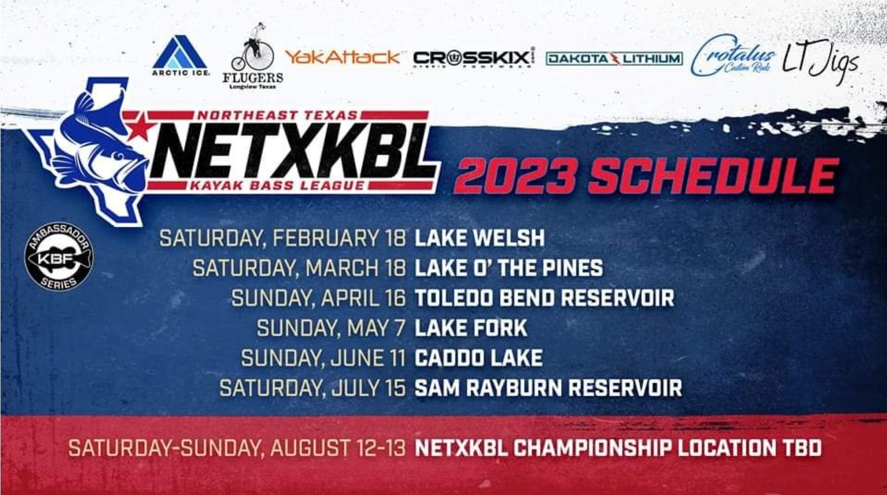 2023 NORTHEAST TEXAS KAYAK BASS FISHING LEAGUE Ancient Hunter USA